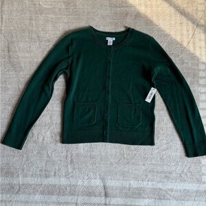 Amazon Essentials Dark Green Girls Cardigan